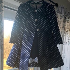 Bonnie Jean Navy Polka Dot Dress Set